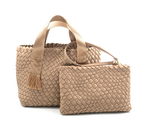 Beige Woven Purse (small)