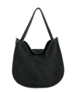 Black Faux Suede Purse
