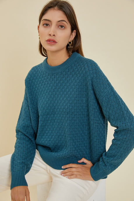 TEAL SWEATER