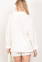 Load image into Gallery viewer, WHITE COTTON GAUZE TOP + SHORTS SET