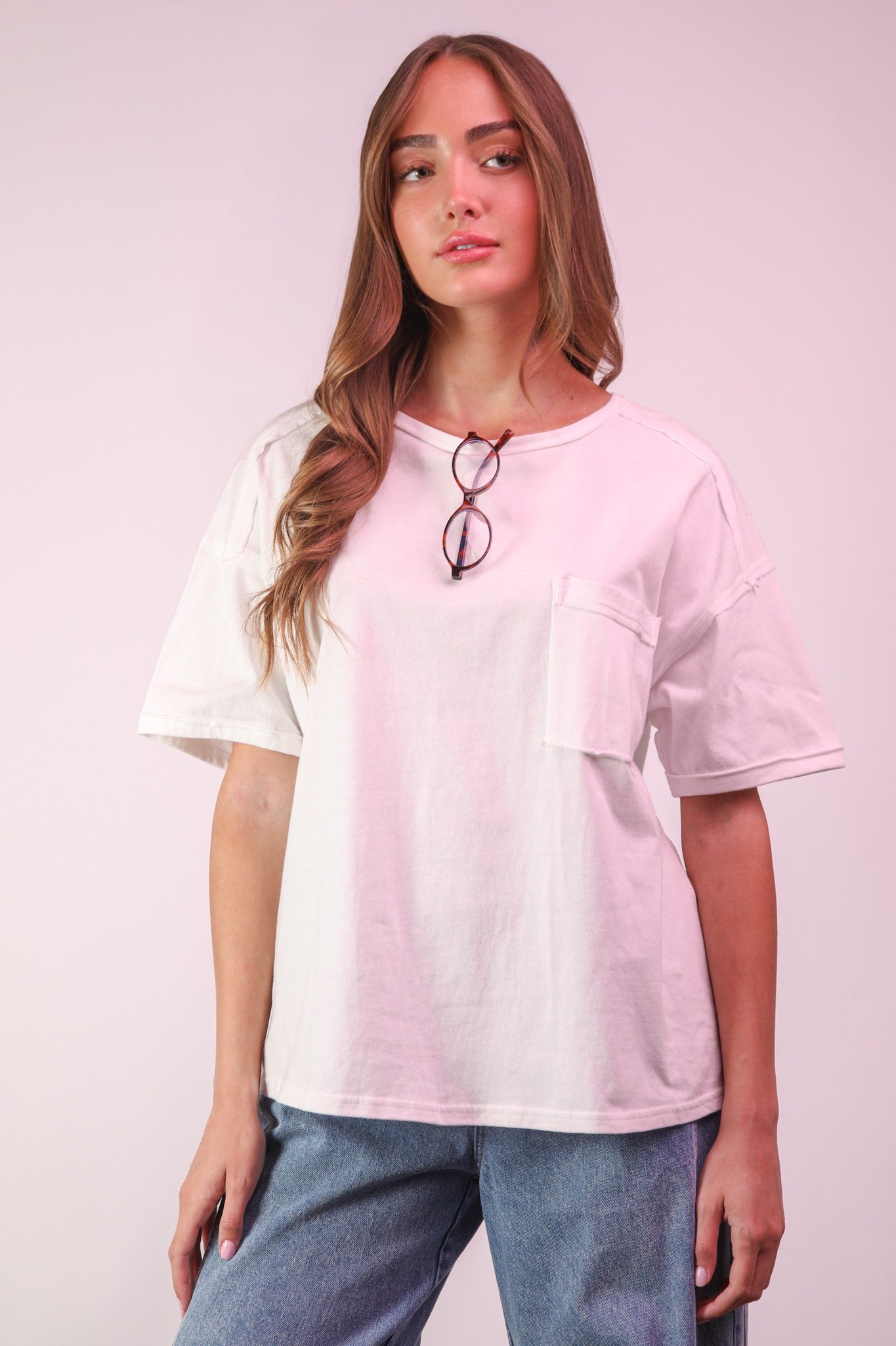 MINERAL WASHED TOP | WHITE