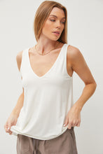 Load image into Gallery viewer, BASIC V-NECK TANK (WHITE)