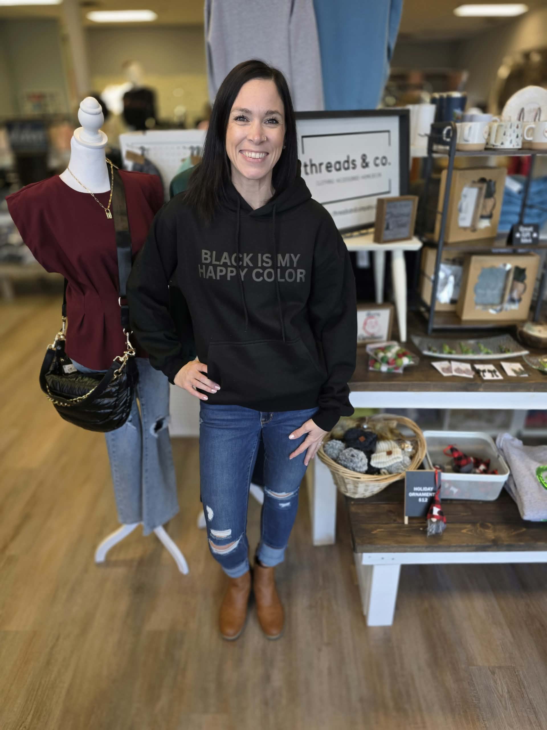 Black is My Happy Color Hoodie