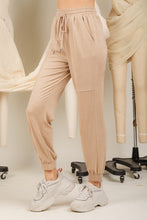 Load image into Gallery viewer, BEIGE SUEDE JOGGER PANTS