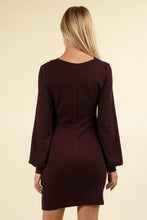 Load image into Gallery viewer, ASYMMETRICAL BODYCON DRESS | WINE