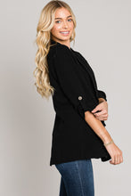 Load image into Gallery viewer, BLACK 3/4 SLEEVE BLAZER
