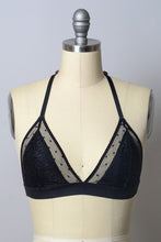 Load image into Gallery viewer, Crochet Lace T-Back Bralette (BLACK)