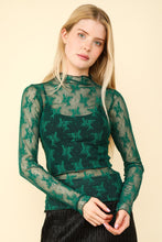 Load image into Gallery viewer, GREEN MESH LACE TOP