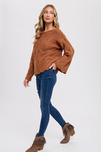 Load image into Gallery viewer, CAMEL CABLE KNIT SWEATER