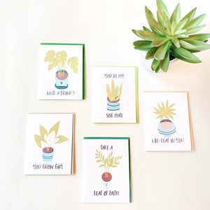 Soil Mate Greeting Card Set - Friendly Funny Plant Notes