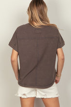 Load image into Gallery viewer, CHARCOAL WAFFLE KNIT TOP
