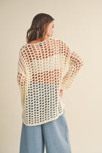 Load image into Gallery viewer, CREAM CROCHET TUNIC TOP