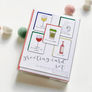 Pun Fun Cards - Put On Your Drinking Cap Greeting Cards Set