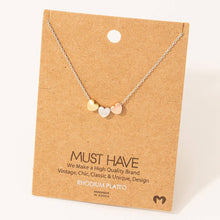 Load image into Gallery viewer, Dainty Three Heart Pendant Necklace