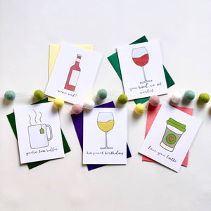Pun Fun Cards - Put On Your Drinking Cap Greeting Cards Set