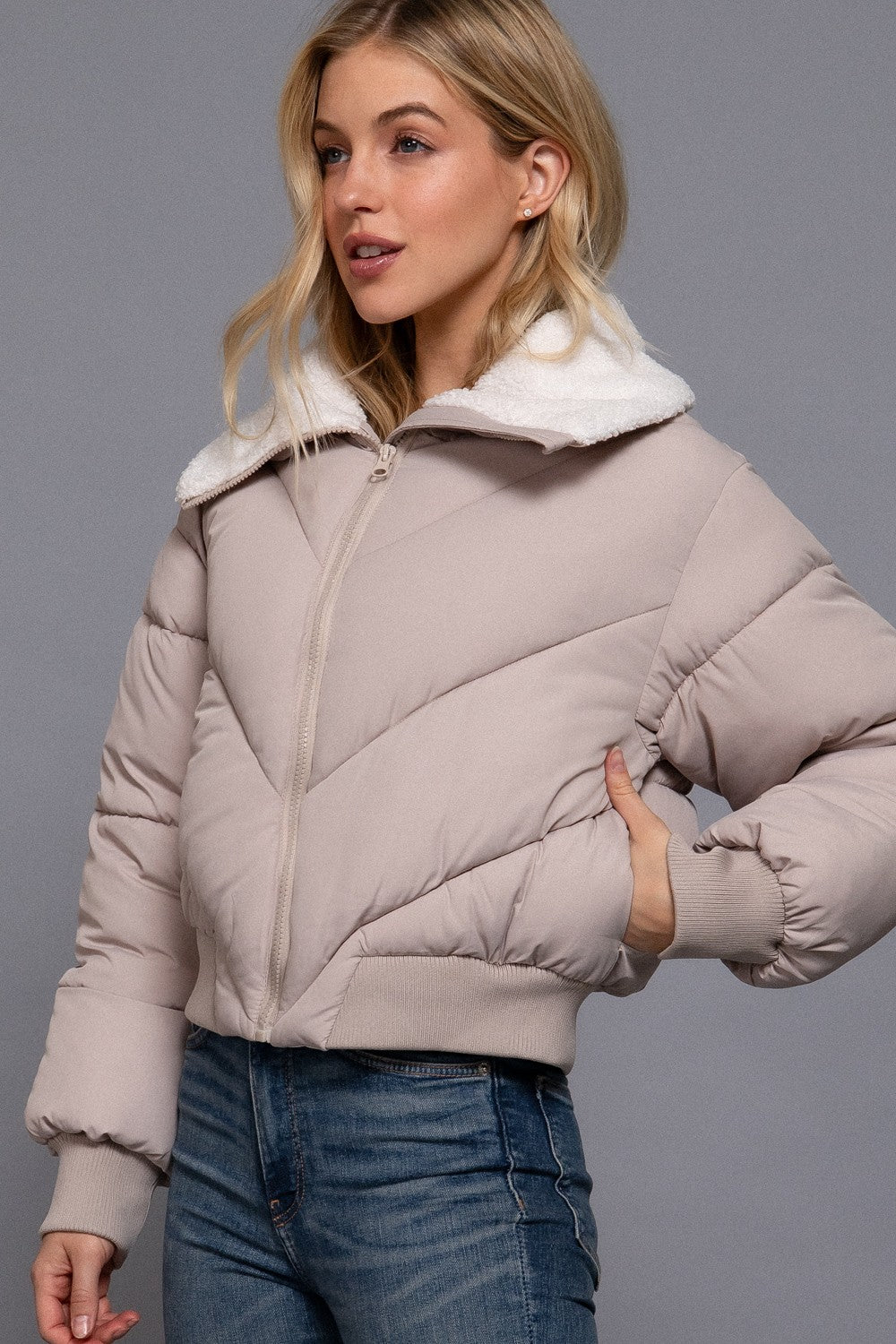 Taupe Ski Jacket