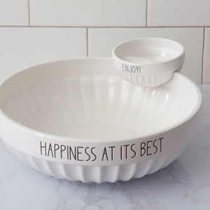 Chip And Dip Bowl - Happiness At Its Best (SET)