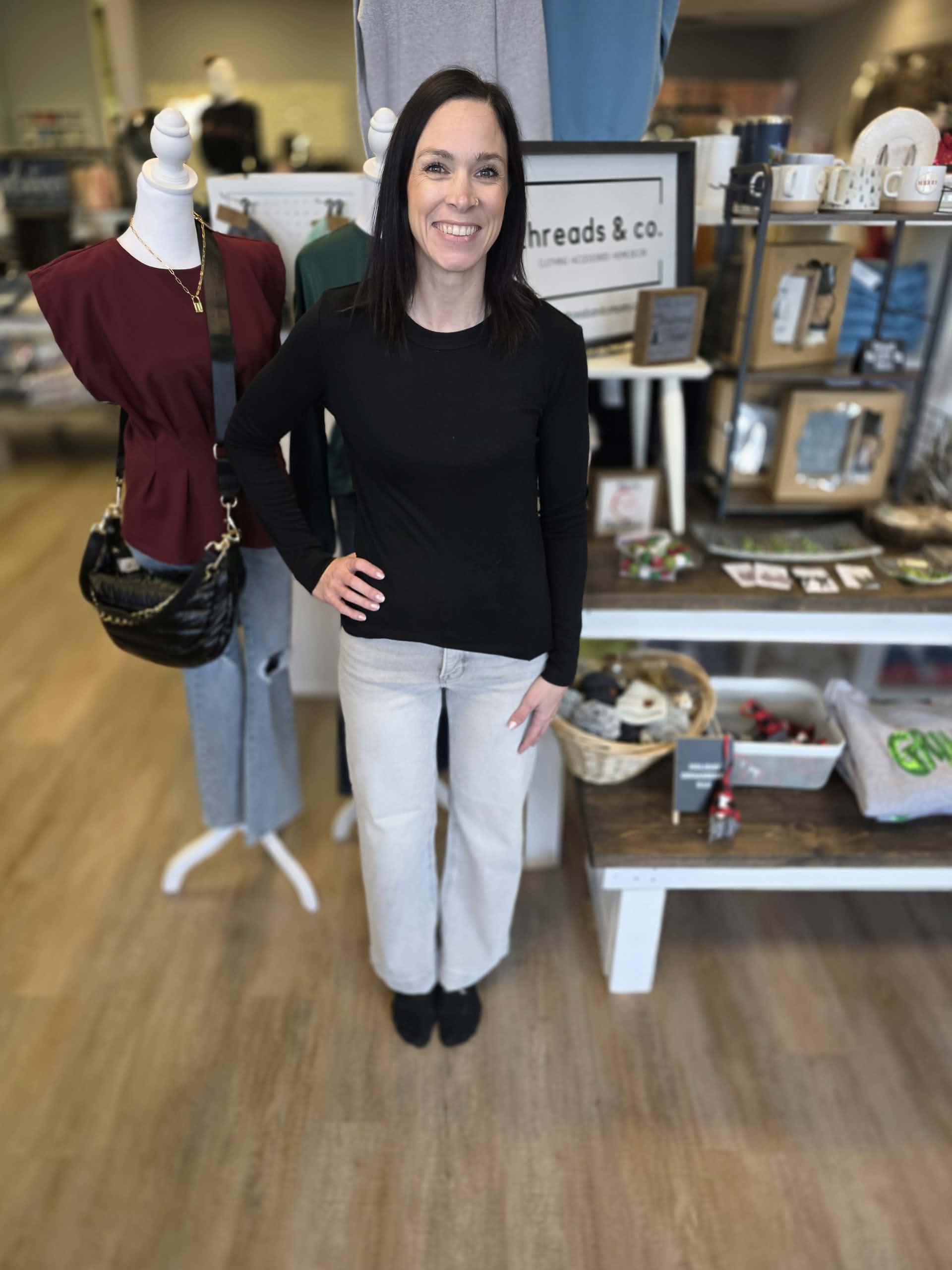 RISEN: Light Grey High Rise Ankle Wide Jeans