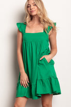 Load image into Gallery viewer, GREEN LINEN DRESS