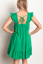 Load image into Gallery viewer, GREEN LINEN DRESS