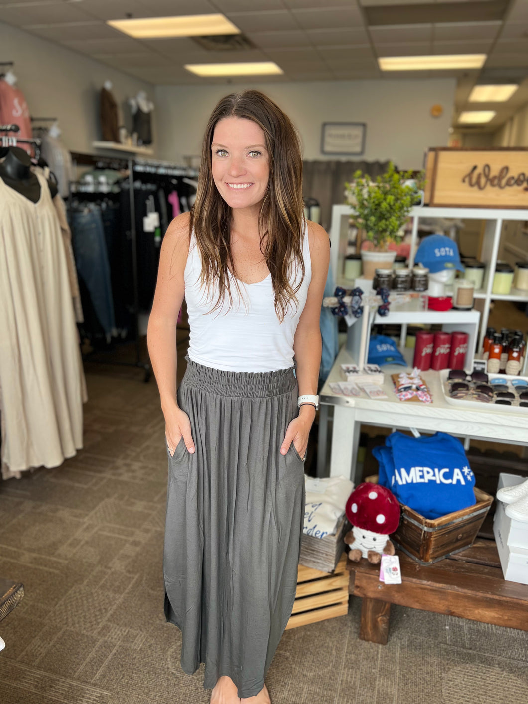 MAXI SKIRT (Ash Grey)