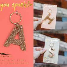 Load image into Gallery viewer, YOU SPARKLE- Alphabet Keychain