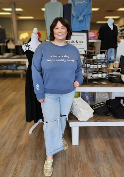 A BOOK A DAY... CREW SWEATSHIRT (1X-3X)