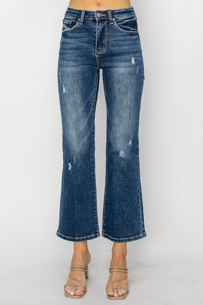 RISEN CURVY: HIGH RISE ANKLE BOOTCUT