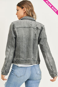 RISEN CURVY: VINTAGE WASHED JACKET