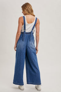 DARK DENIM OVERALL ROMPER