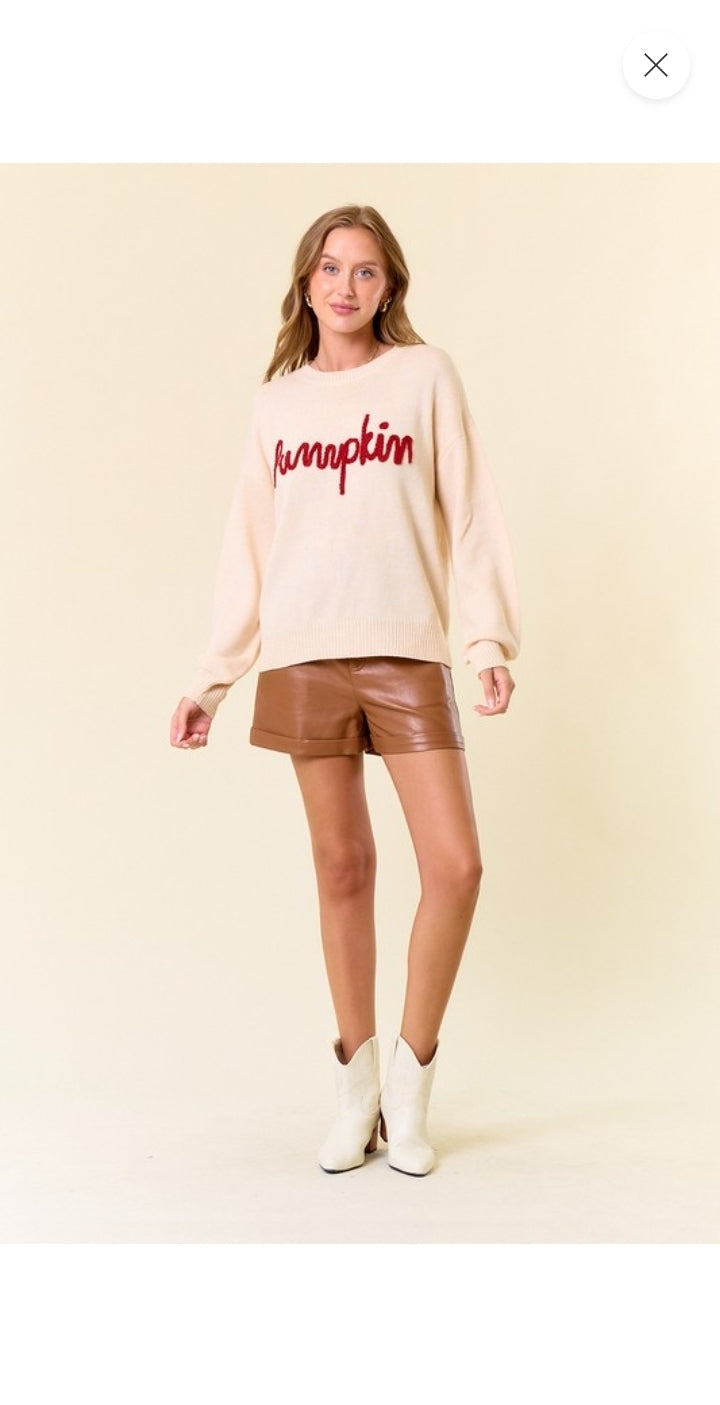 White Pumpkin Sweater