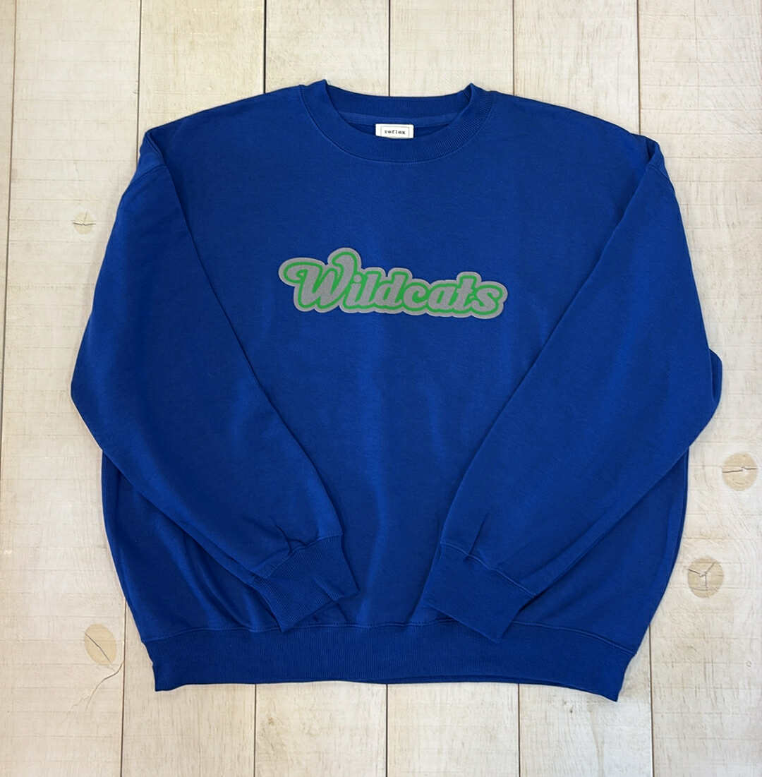 Retro Wildcats Puff Crew Sweatshirt