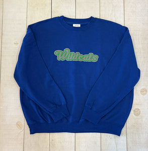 Retro Wildcats Puff Crew Sweatshirt