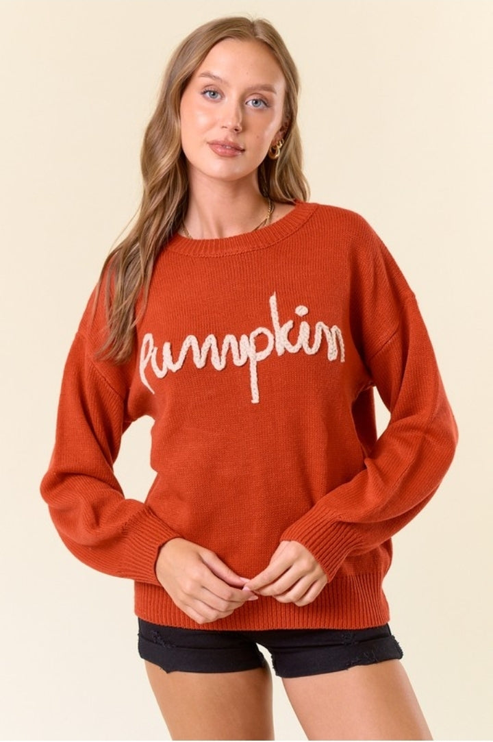 Orange Pumpkin Sweater
