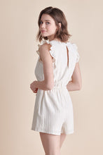 Load image into Gallery viewer, NATURAL LINEN STRIPED ROMPER