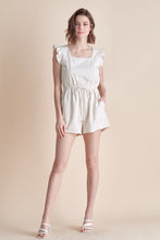 Load image into Gallery viewer, NATURAL LINEN STRIPED ROMPER