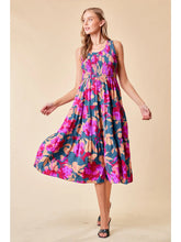 Load image into Gallery viewer, TEAL FLORAL DRESS
