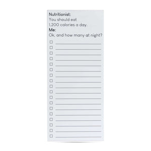 1200 Calories A Day.. snarky printed note pad 50 sheets