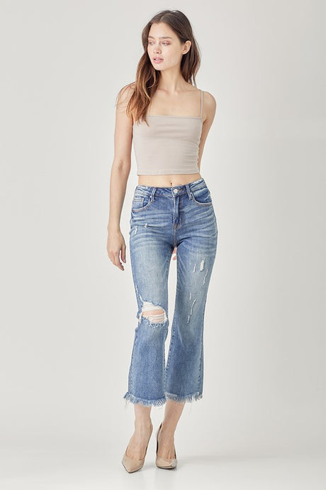RISEN: HIGH RISE CROP FLARE