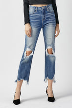 Load image into Gallery viewer, RISEN: HIGH RISE STRAIGHT CROP JEANS-medium