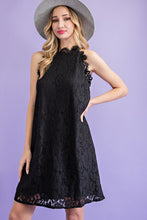 Load image into Gallery viewer, black lace halter dress 