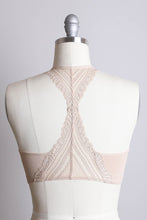 Load image into Gallery viewer, Seamless Front Lace Racerback Bralette (IVORY)