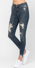 Load image into Gallery viewer, JUDY BLUE: Mid-Rise Skinny Destroyed Hem