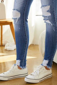KanCan: Mid Rise Distressed Ankle Skinny Jeans