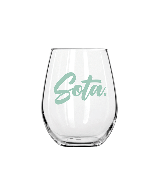 SOTA STEMLESS WINE GLASS (light mint)