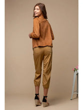 Load image into Gallery viewer, CAMEL SUEDE MOTO JACKET