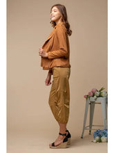 Load image into Gallery viewer, CAMEL SUEDE MOTO JACKET