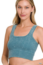 Load image into Gallery viewer, RIBBED SQUARE NECK CROPPED TANK TOP