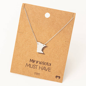 Minnesota State Pendant Necklace