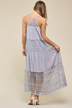 Load image into Gallery viewer, GREY LACE MIDI DRESS